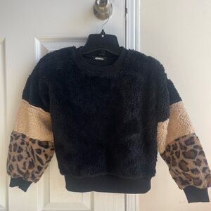 Girls Leopard Print Sweater